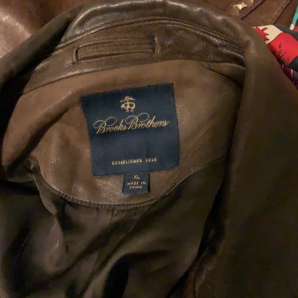 Genuine leather Brooks Brothers jacket